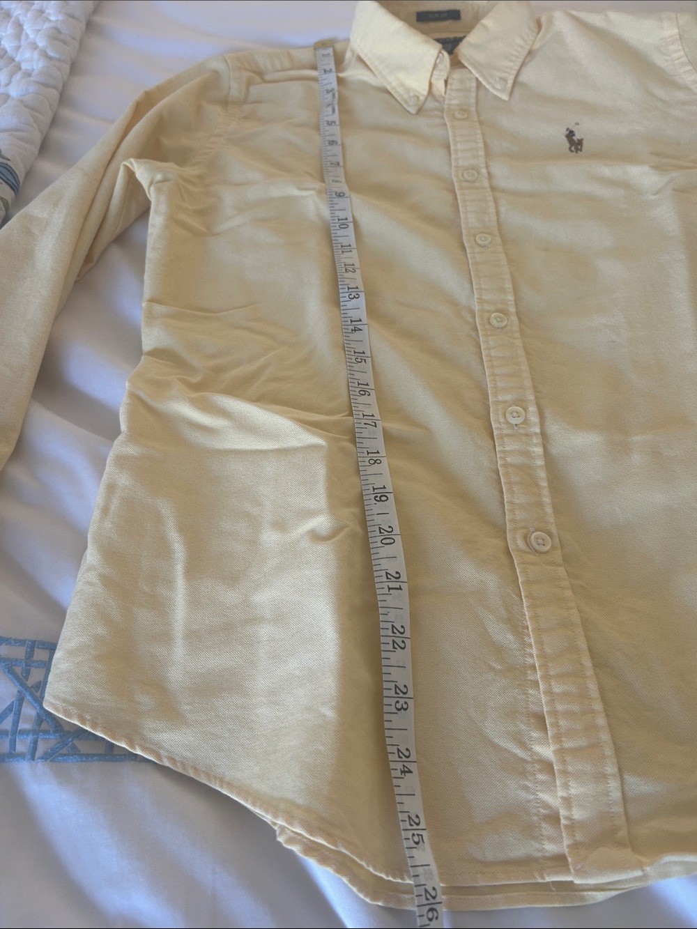 Ralph Lauren Light Yellow Button-Down Oxford Shirt - Picture 5 of 6